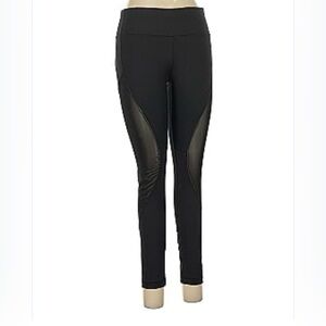 VINA Black High Rise Mesh Panel Leggings Size S